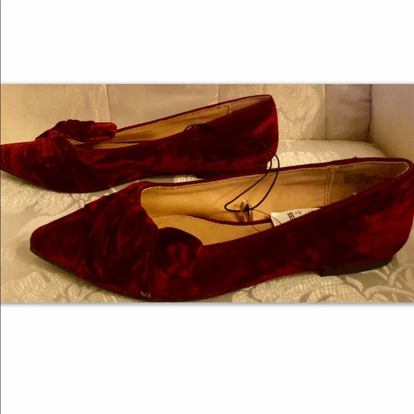 EXPRESS BORDEAUX 
CRUSHED VELVET FLAT - Picture 4 of 7